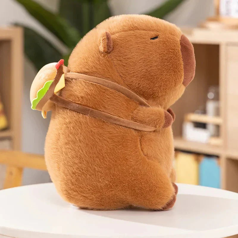 Läcker Capybara Burger Plyschleksak – Mjuk och Kramvänlig