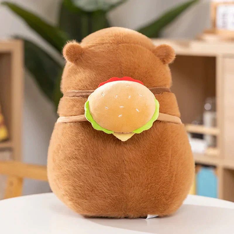Läcker Capybara Burger Plyschleksak – Mjuk och Kramvänlig