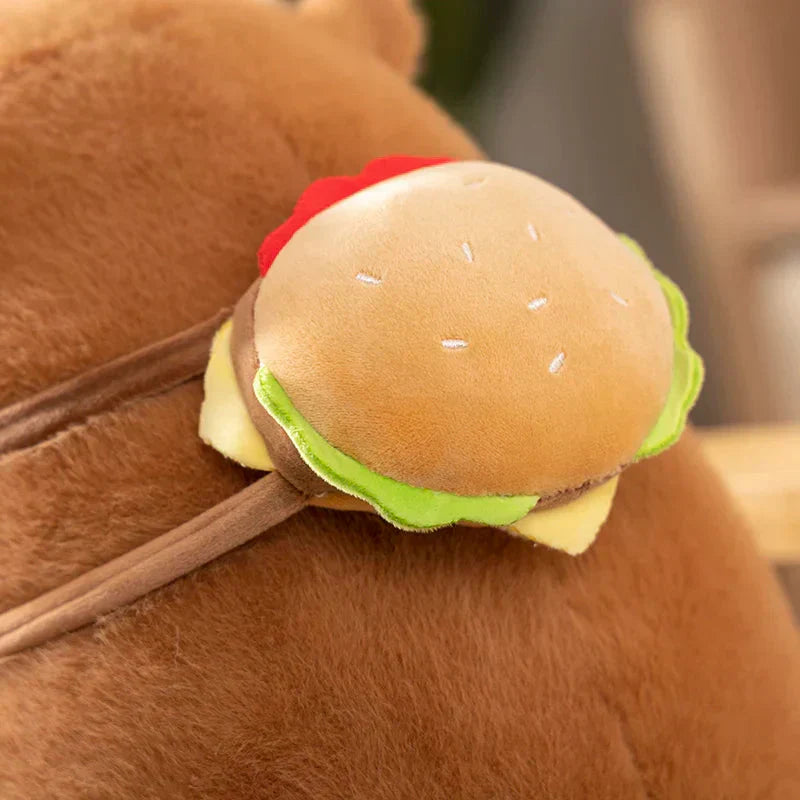 Läcker Capybara Burger Plyschleksak – Mjuk och Kramvänlig