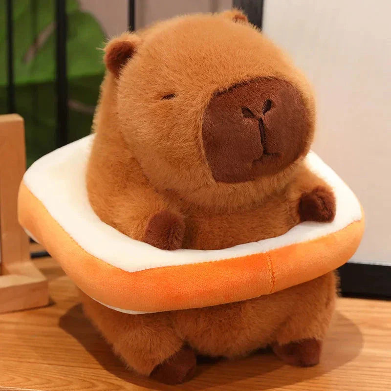 Fluffy Capybara med flytande plyschleksak