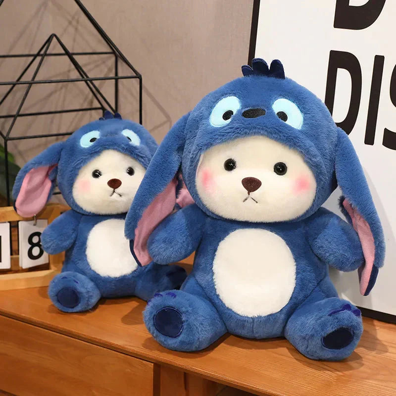 Fuzzy Hvidt Bamse-Dress til Esel - Krammedyr