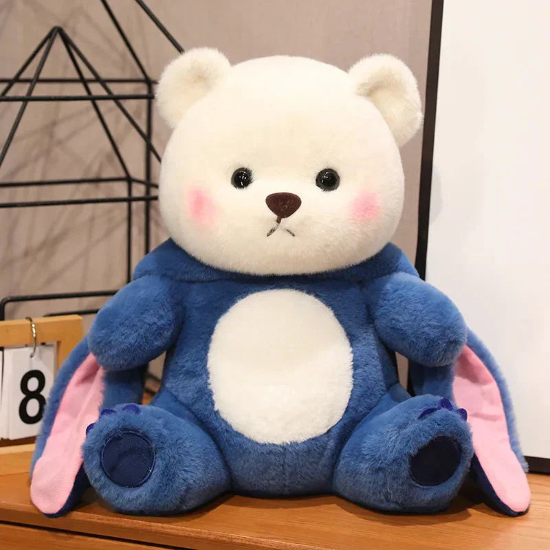 Fuzzy Hvidt Bamse-Dress til Esel - Krammedyr