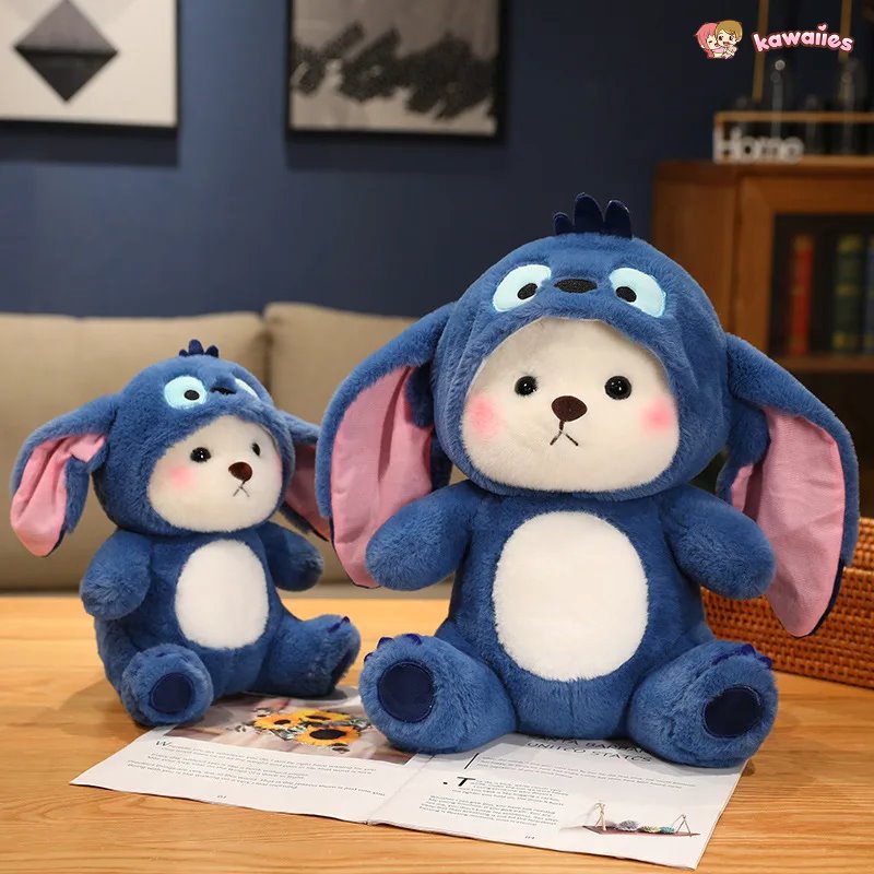 Fuzzy Hvidt Bamse-Dress til Esel - Krammedyr