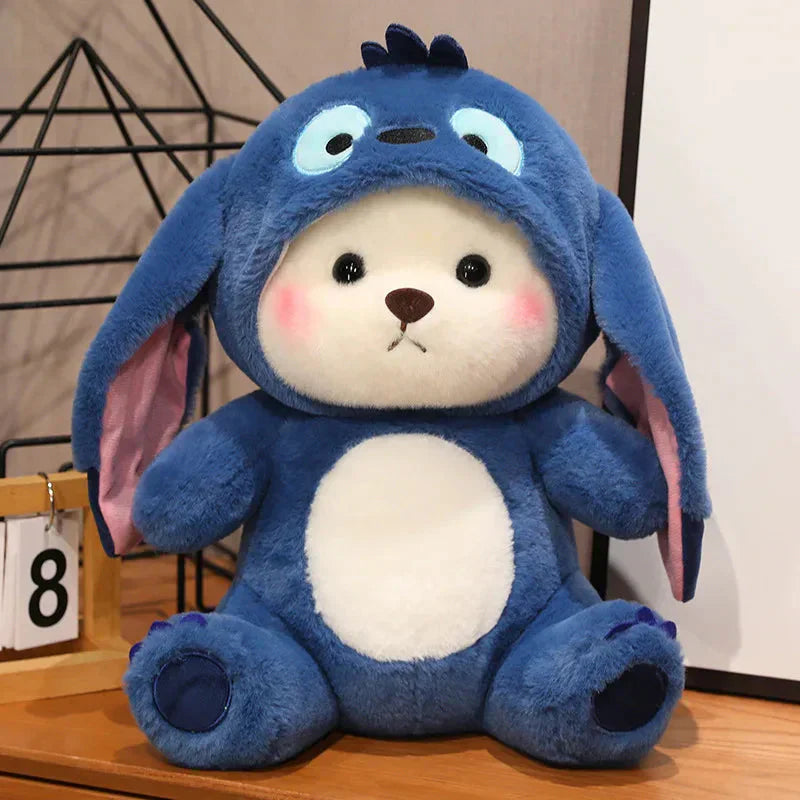 Fuzzy Hvidt Bamse-Dress til Esel - Krammedyr