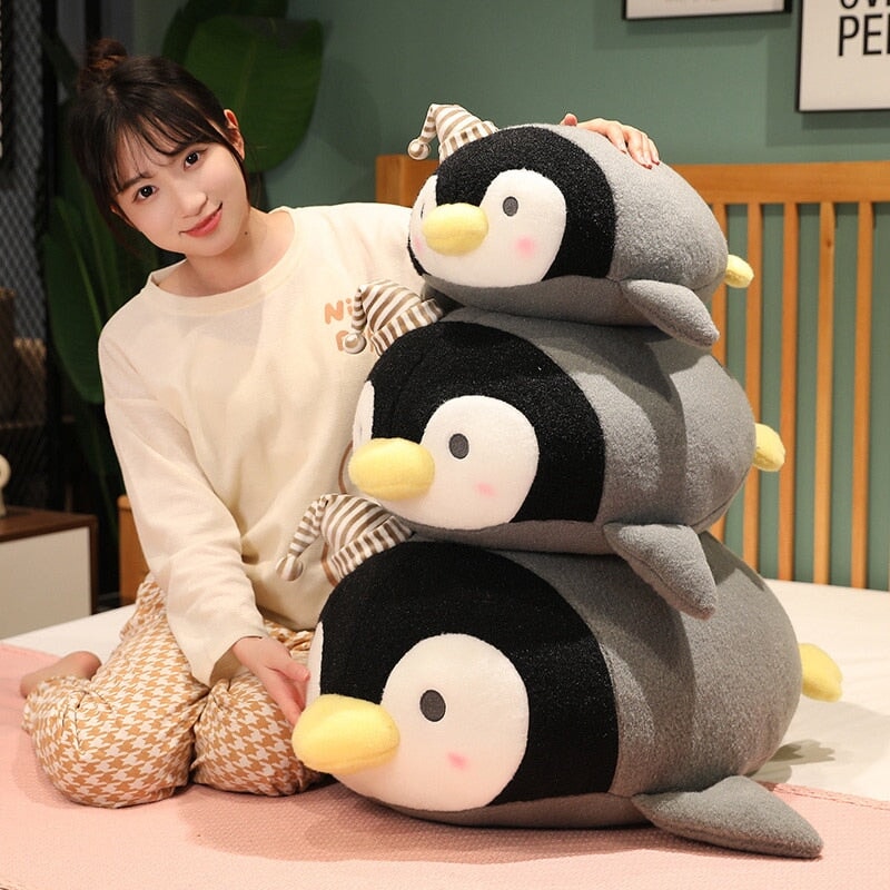Kawaii Pinguin Plüschtier – Søde Freckles i Fluffy Design