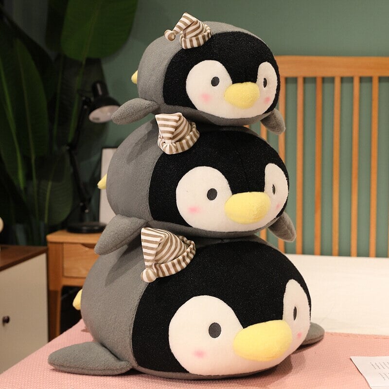 Kawaii Pinguin Plüschtier – Søde Freckles i Fluffy Design