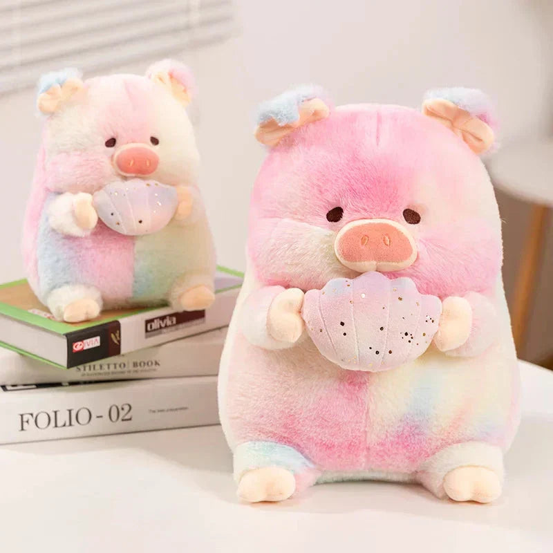 Galaxy Regnbåge Grisliknande Mussla Plush Figur