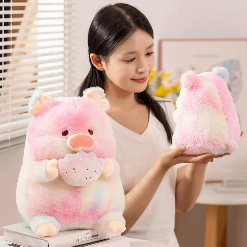 Galaxy Regnbåge Grisliknande Mussla Plush Figur