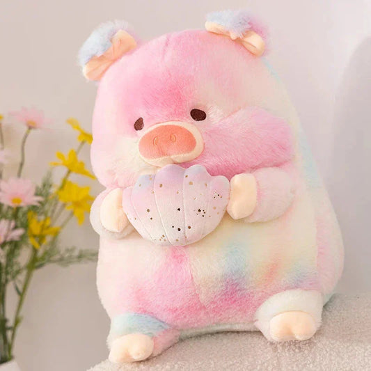 Galaxy Regnbåge Grisliknande Mussla Plush Figur