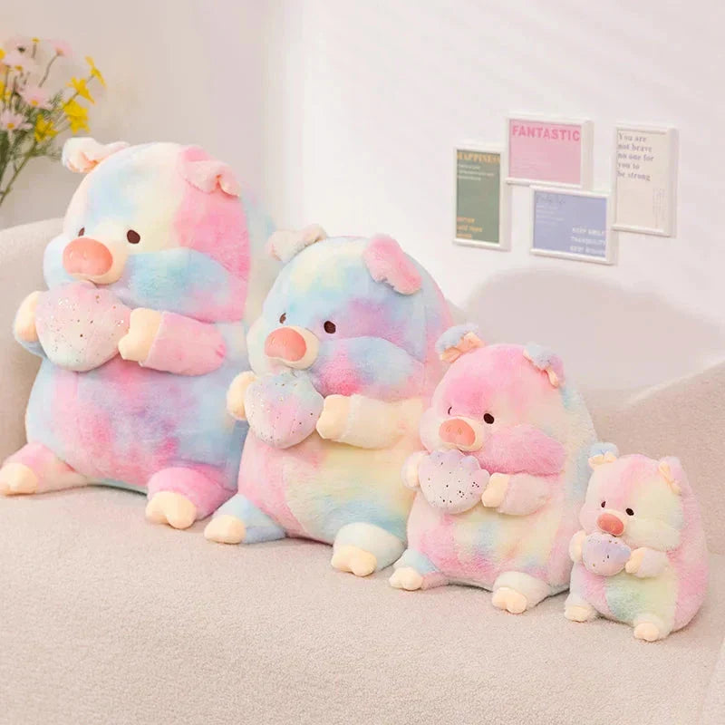 Galaxy Regnbåge Grisliknande Mussla Plush Figur