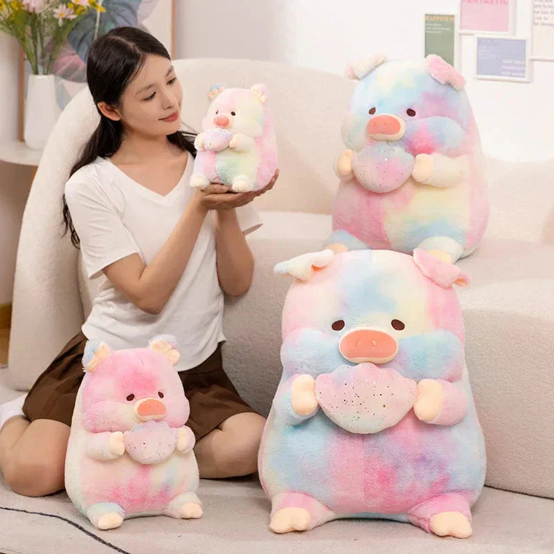 Galaxy Regnbåge Grisliknande Mussla Plush Figur