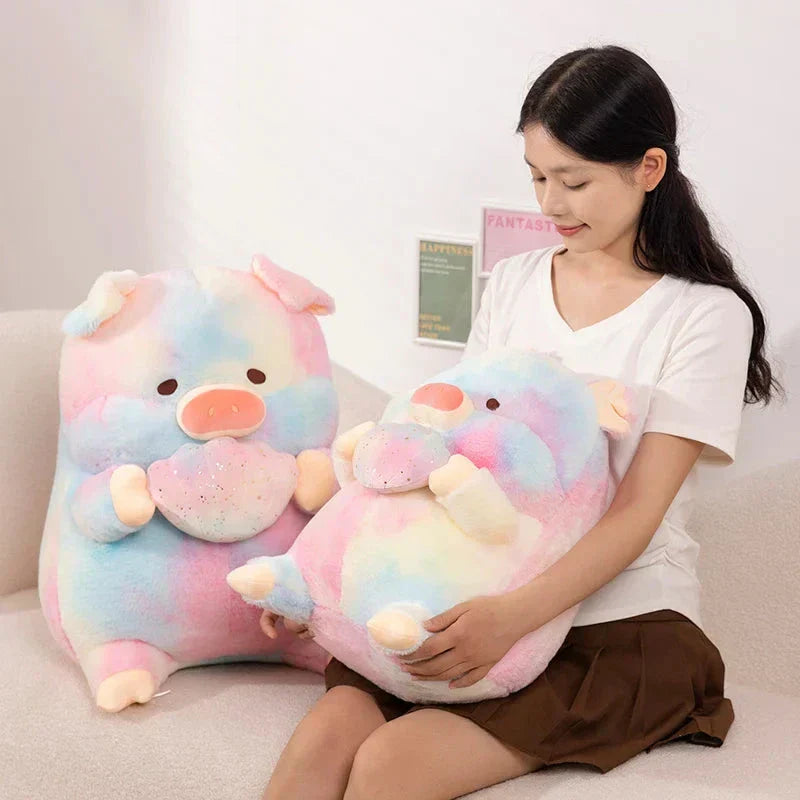 Galaxy Regnbåge Grisliknande Mussla Plush Figur