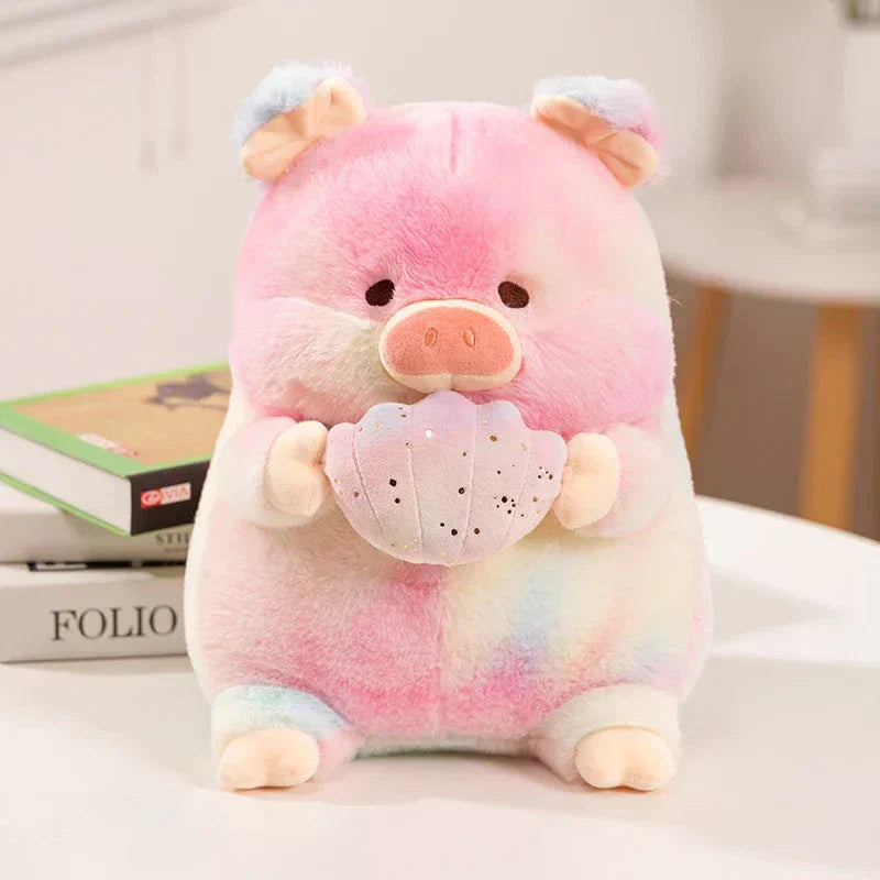 Galaxy Regnbåge Grisliknande Mussla Plush Figur