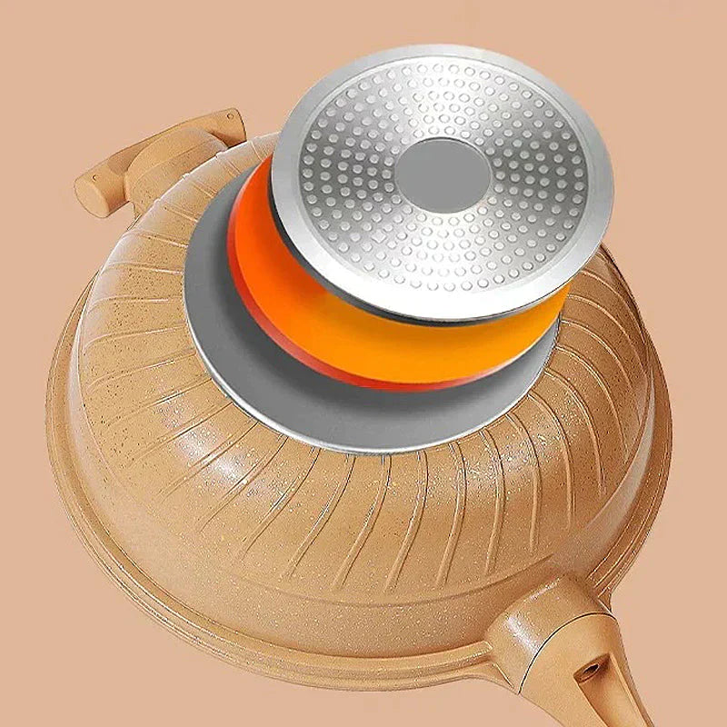 Multifunktionell wokpanna med non-stick-beläggning