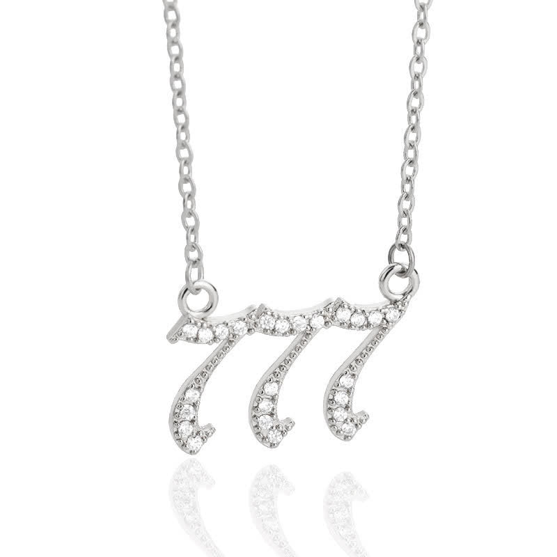 Halsband med änglanummer i zirkon