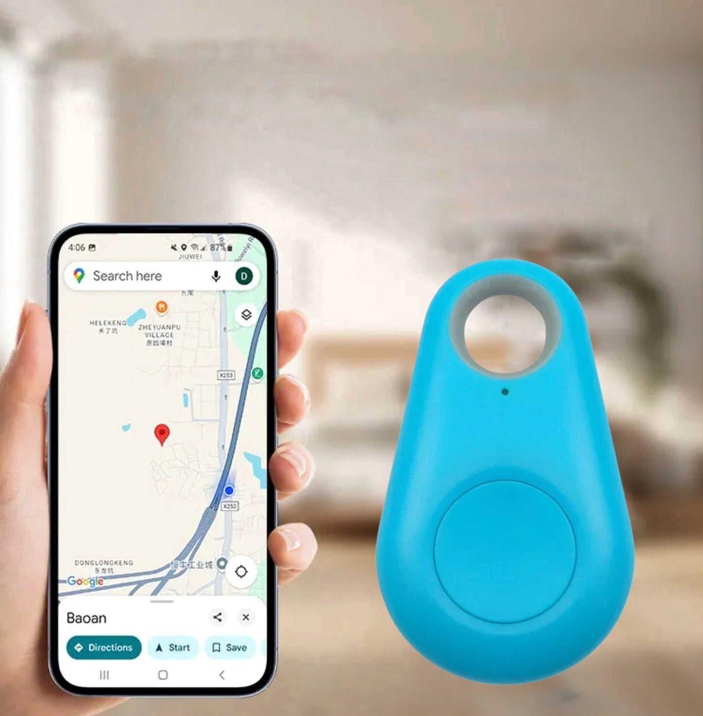 Mini GPS-enhet för spårning av barn med platsspårning i realtid och SOS-funktion
