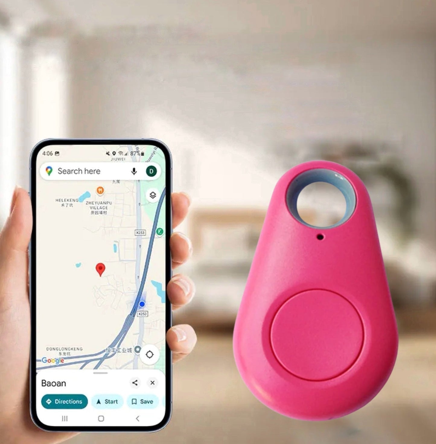 Mini GPS-enhet för spårning av barn med platsspårning i realtid och SOS-funktion