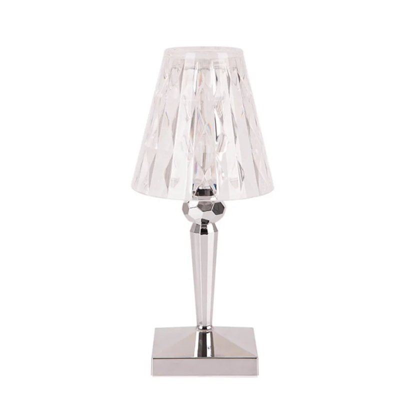 Dekorativ modern bordslampa i kristall med varmvitt ljus E27