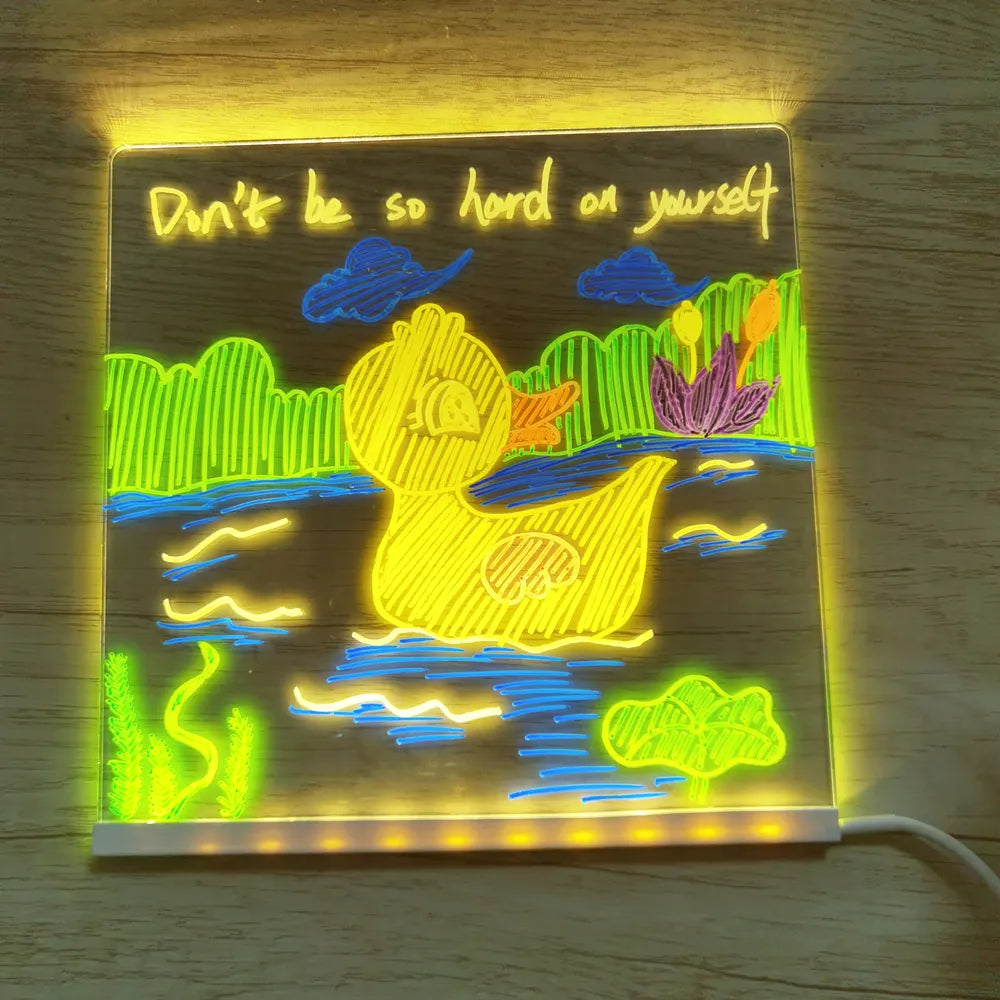 LED Rita och Måla-platta för Barn - Kreativ Ljustabell