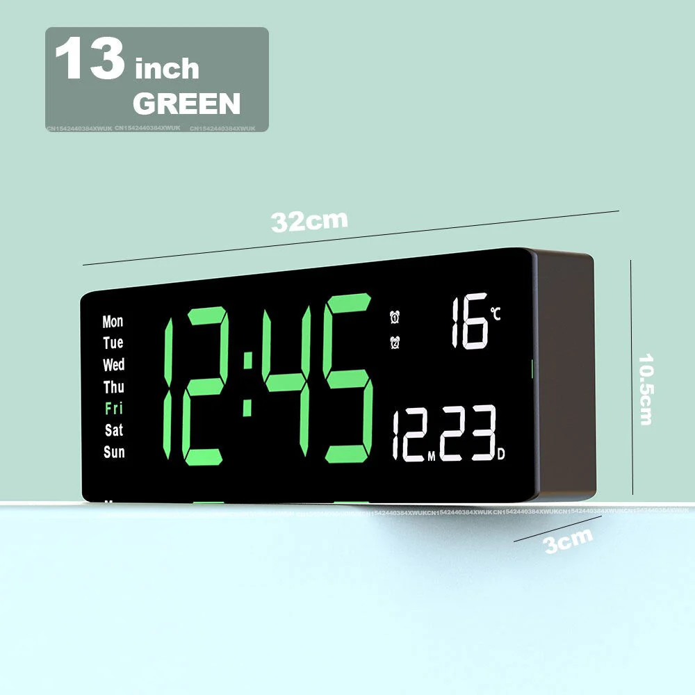 Färgglad digital akrylklocka | Modern LED-klocka med USB