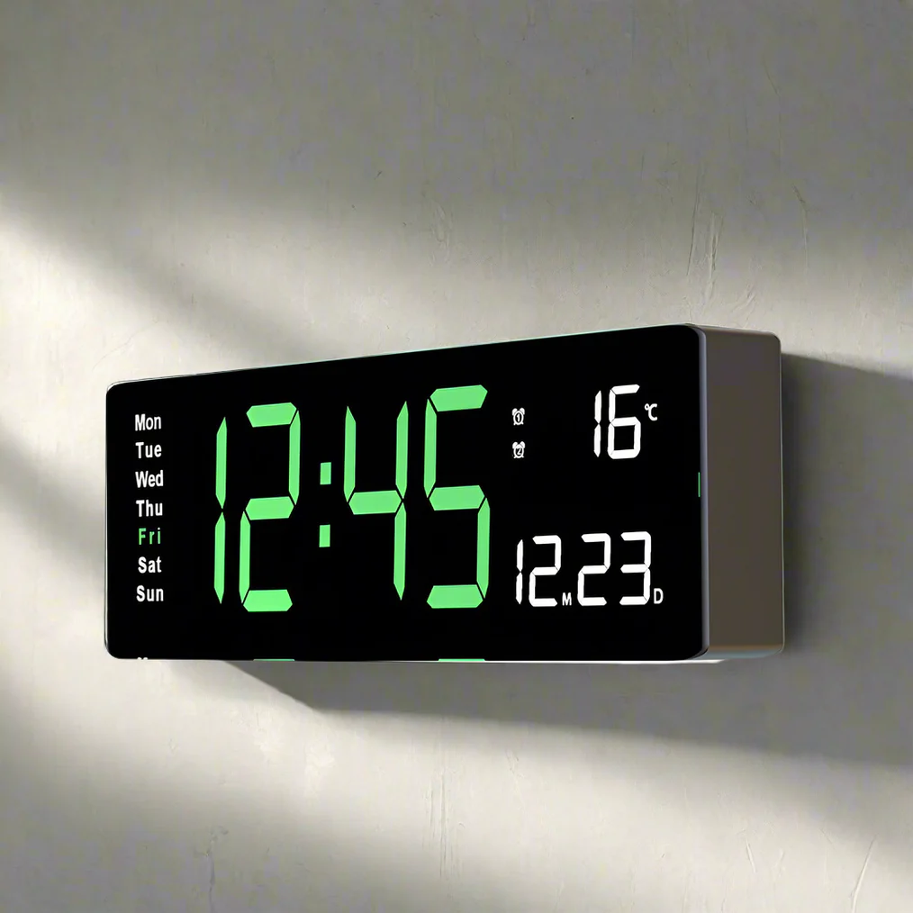 Färgglad digital akrylklocka | Modern LED-klocka med USB
