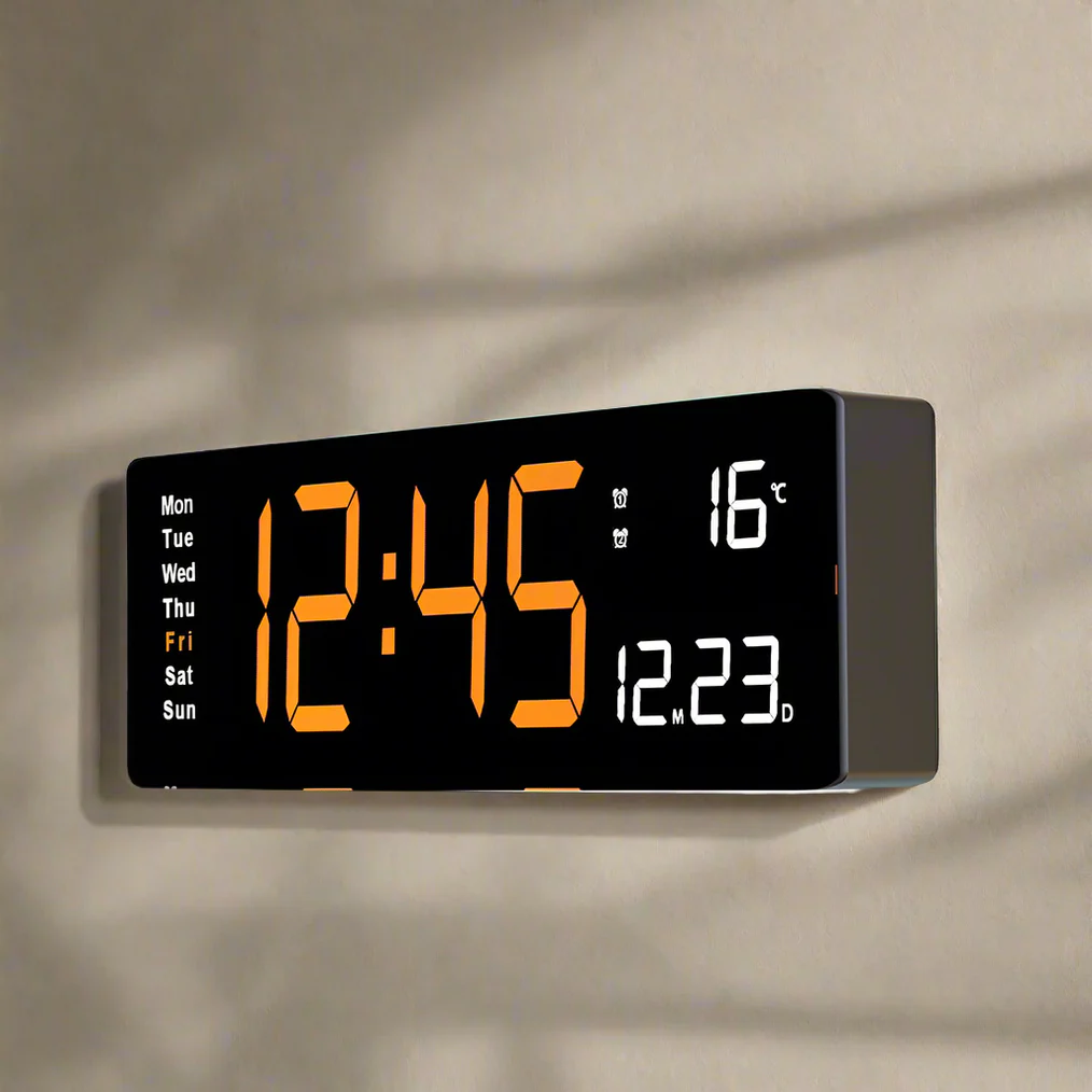 Färgglad digital akrylklocka | Modern LED-klocka med USB