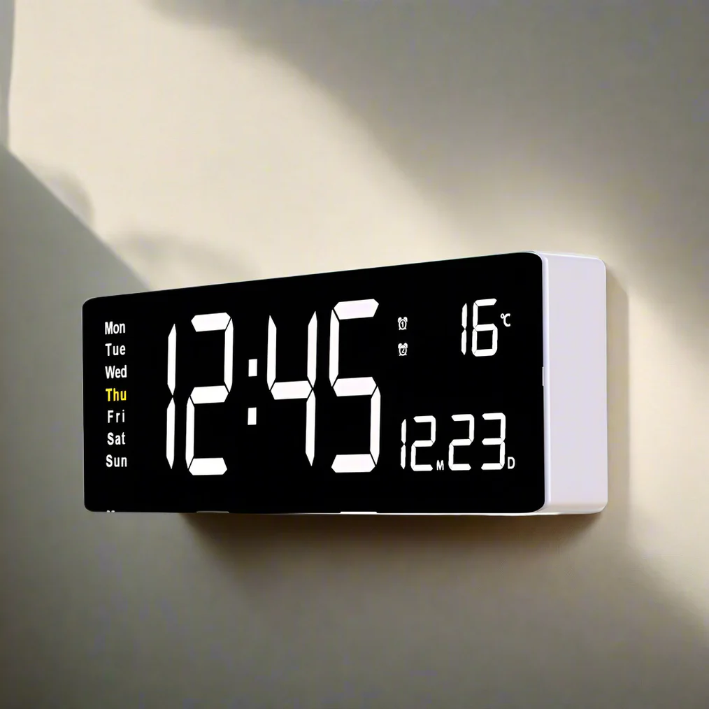 Färgglad digital akrylklocka | Modern LED-klocka med USB
