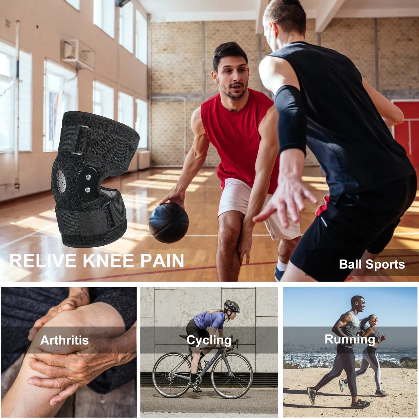 Justerbart Knæstøtte med Hængsel - KneeGuard Pro