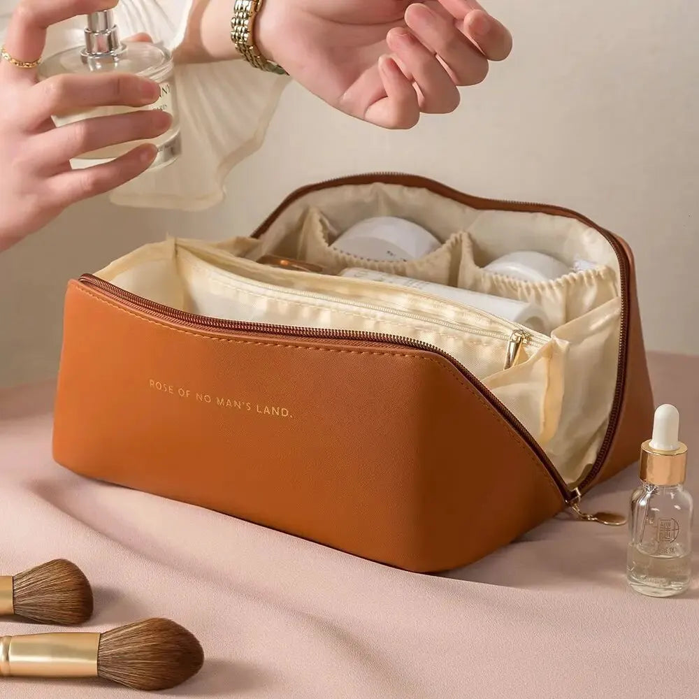 Makeup Organizer med Lynlås – Luksus Kosmetik Taske til Rejser