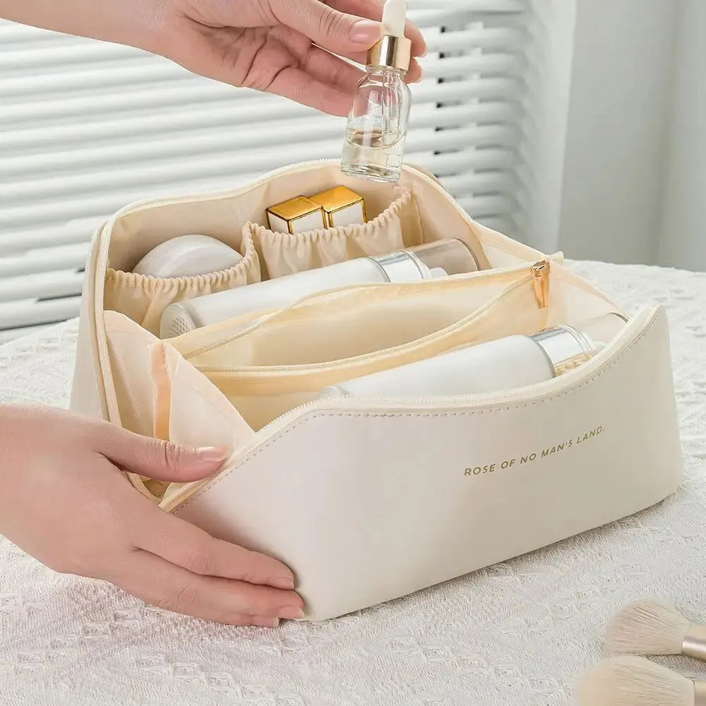 Makeup Organizer med Lynlås – Luksus Kosmetik Taske til Rejser