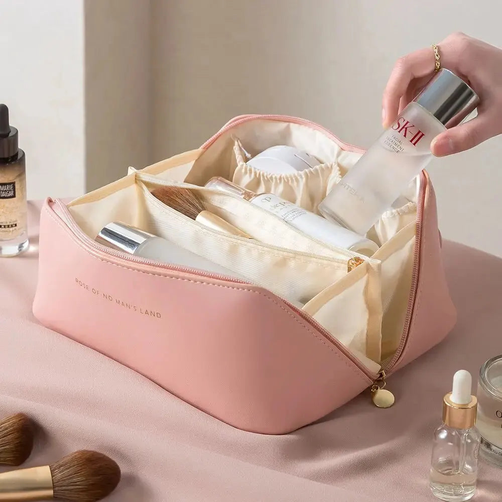 Makeup Organizer med Lynlås – Luksus Kosmetik Taske til Rejser