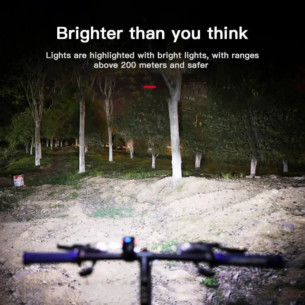 Uppladdningsbara USB MTB-framlyktor med starkt LED-ljus