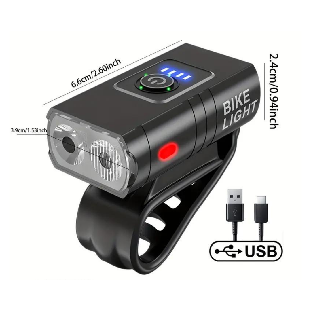 LED Cykellys - 1000 & 500 Lumen | Genopladelig via USB