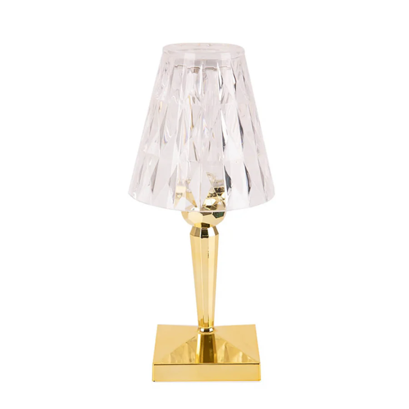 Dekorativ modern bordslampa i kristall med varmvitt ljus E27