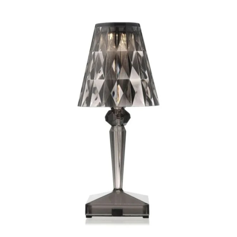 Dekorativ modern bordslampa i kristall med varmvitt ljus E27