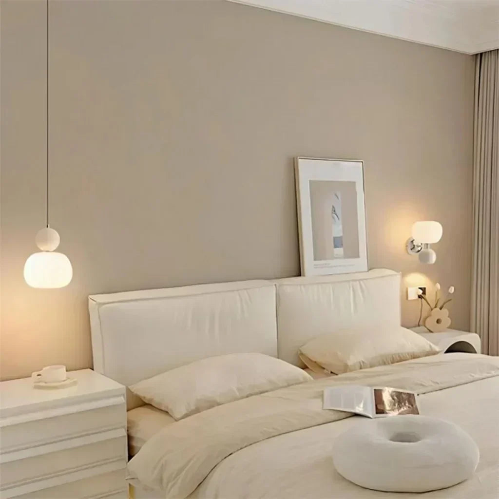 Elegant pendel i art déco-stil med mjuk belysning