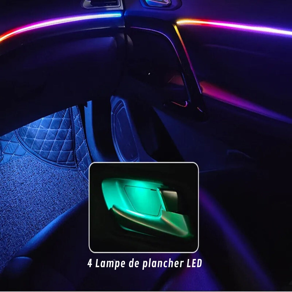 Smart LED-belysning för bilens interiör med elegans