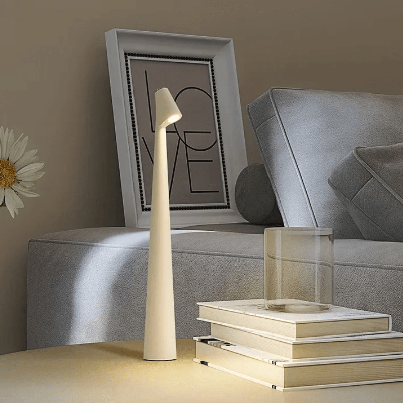 Trådløs LED Bordlampe med Touch Dæmpning og Elegant Design