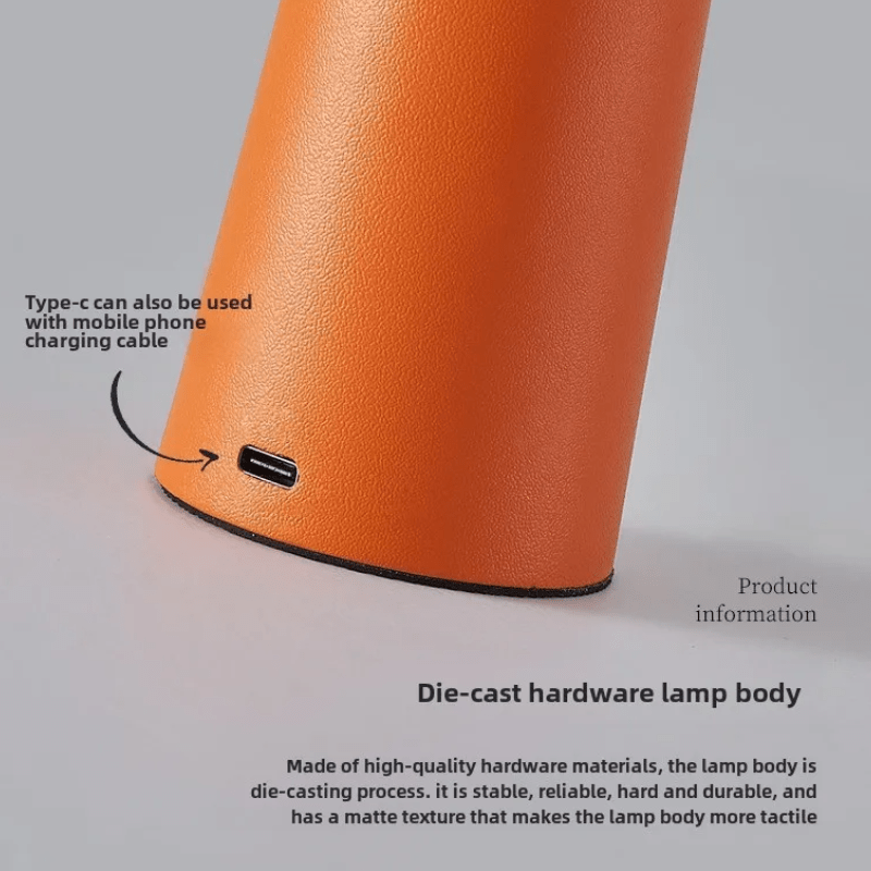 Trådløs LED Bordlampe med Touch Dæmpning og Elegant Design