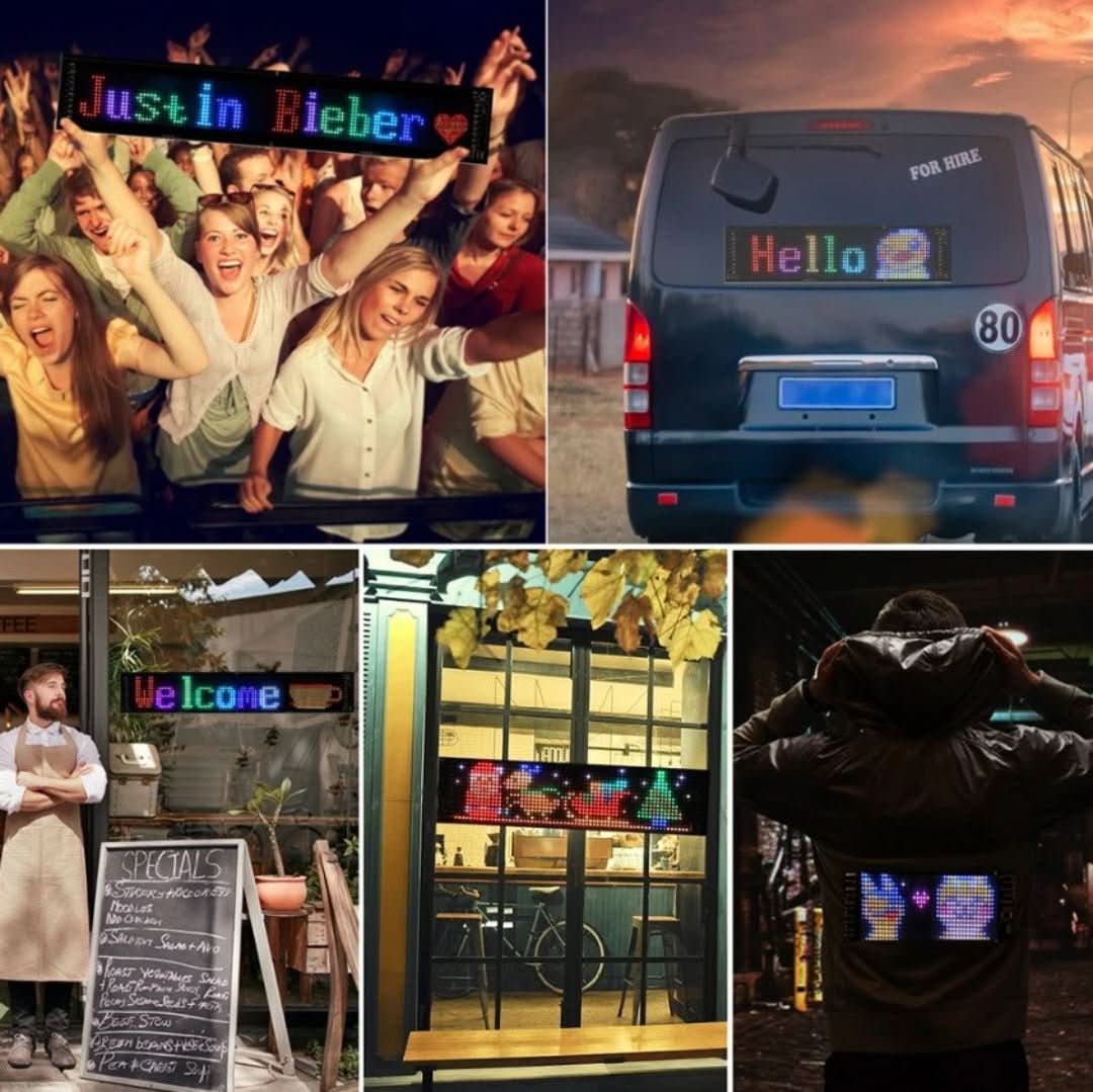 Anpassningsbar LED-skärm för Bil – GlowSign