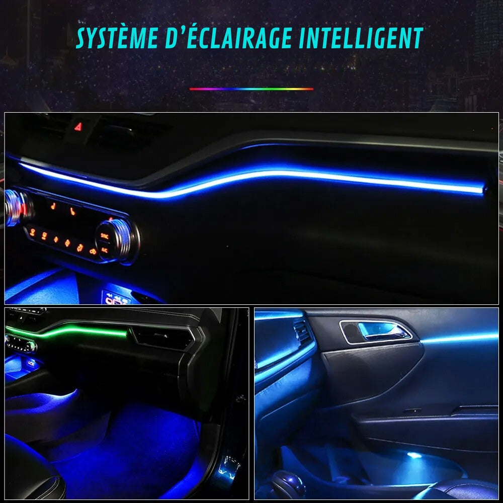 Smart LED-belysning för bilens interiör med elegans