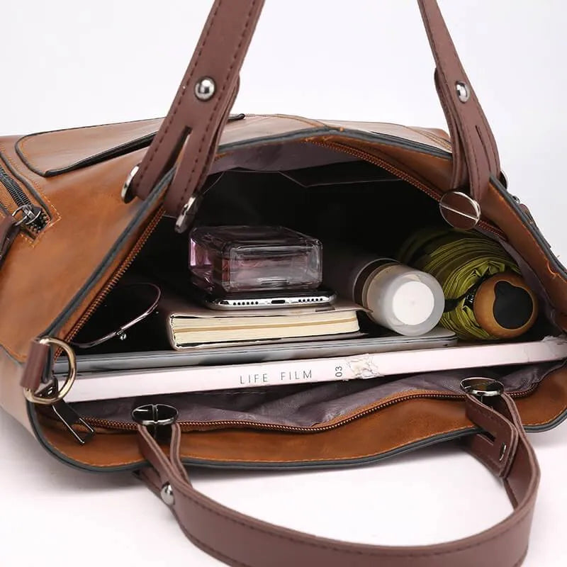 Elegant Skuldertaske i Læder | Holdbar og Stilfuld | Justerbar Rem