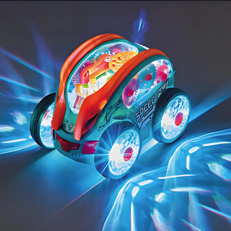 Fantasifull LED-bil med musik och rörelser – GlimmerDrive
