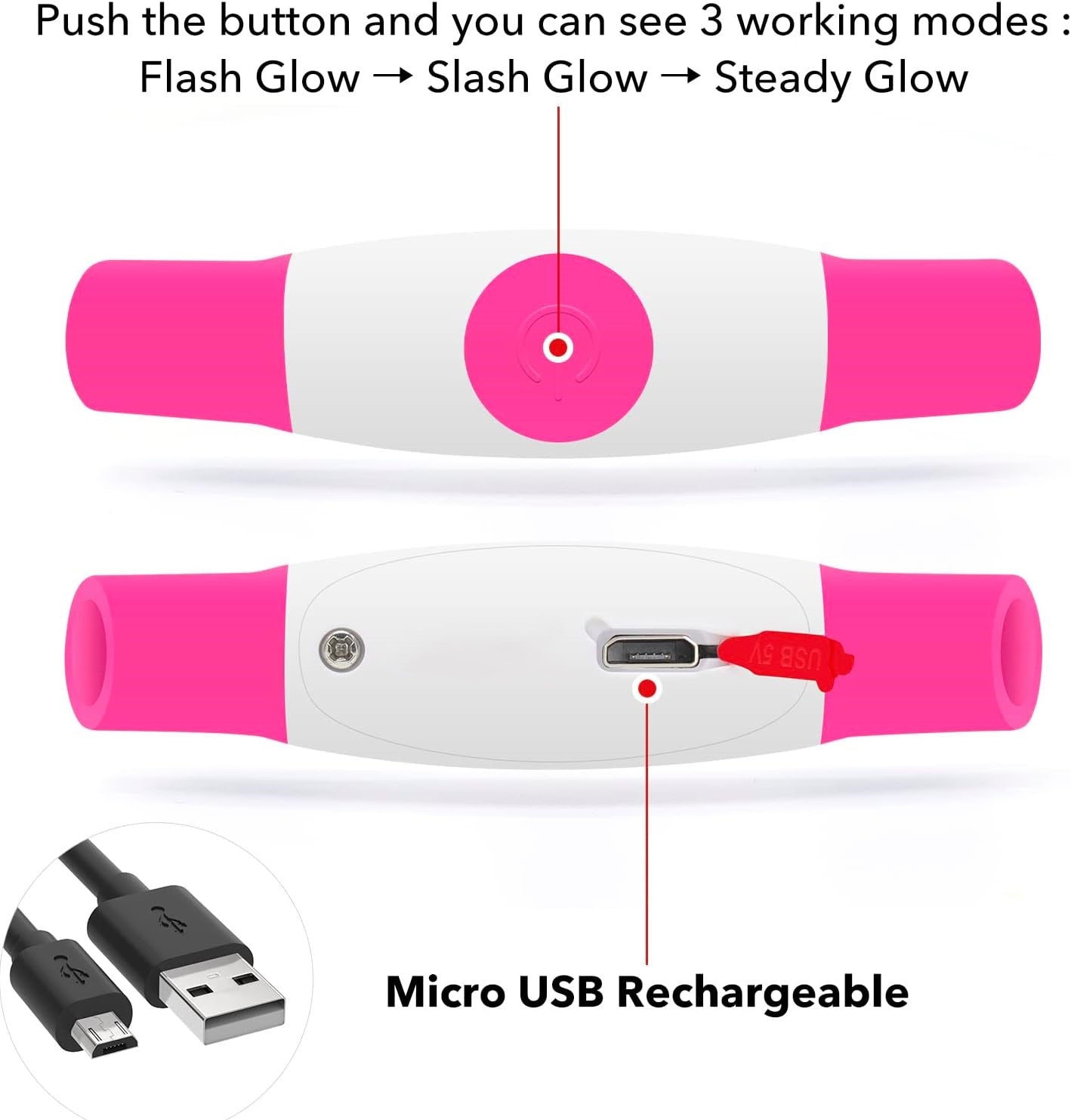 GlowSafe LED Hundhalsband – Uppladdningsbart USB Säkerhetsljus