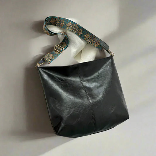 Elegant axelremsväska i vintage-läder för damer
