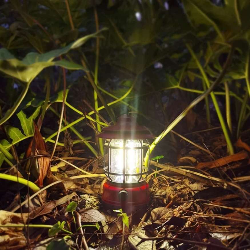 Uppladdningsbar campinglampa – Vintage LED med justerbart ljus