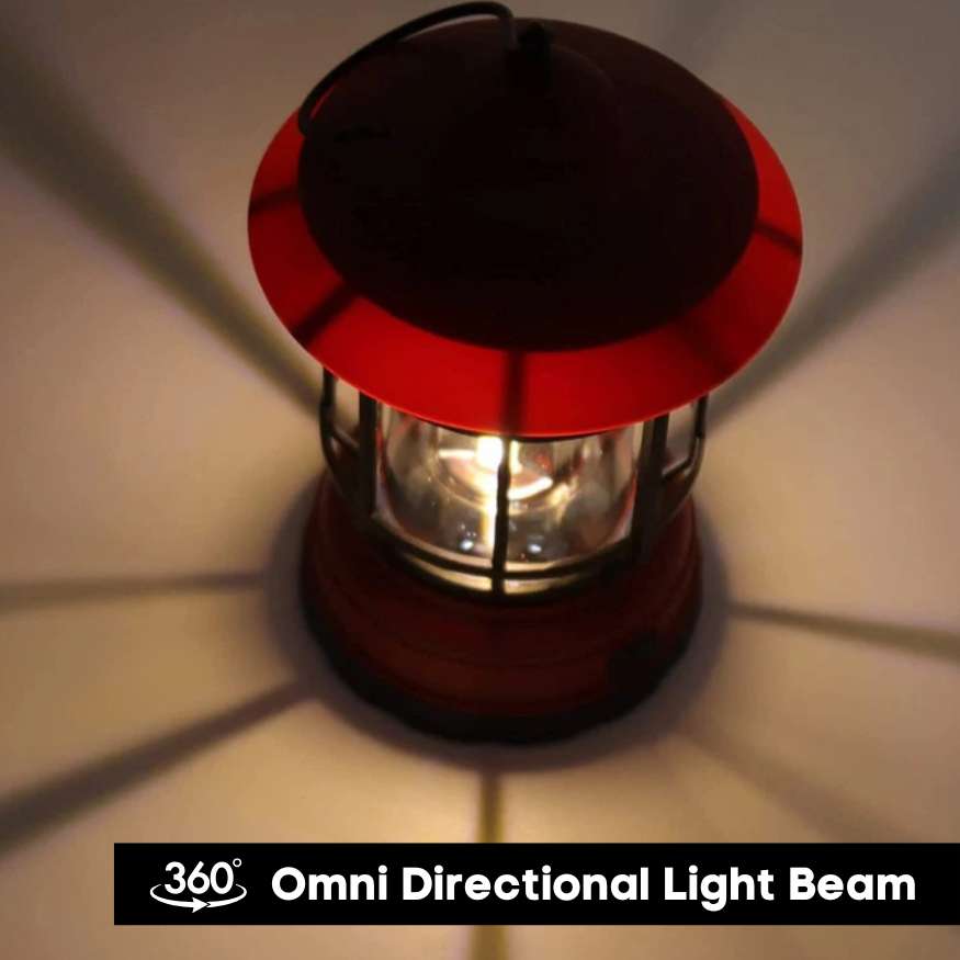 Uppladdningsbar campinglampa – Vintage LED med justerbart ljus