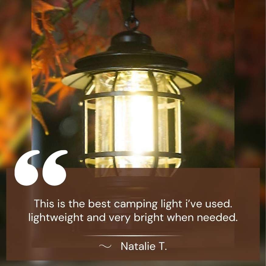 Uppladdningsbar campinglampa – Vintage LED med justerbart ljus