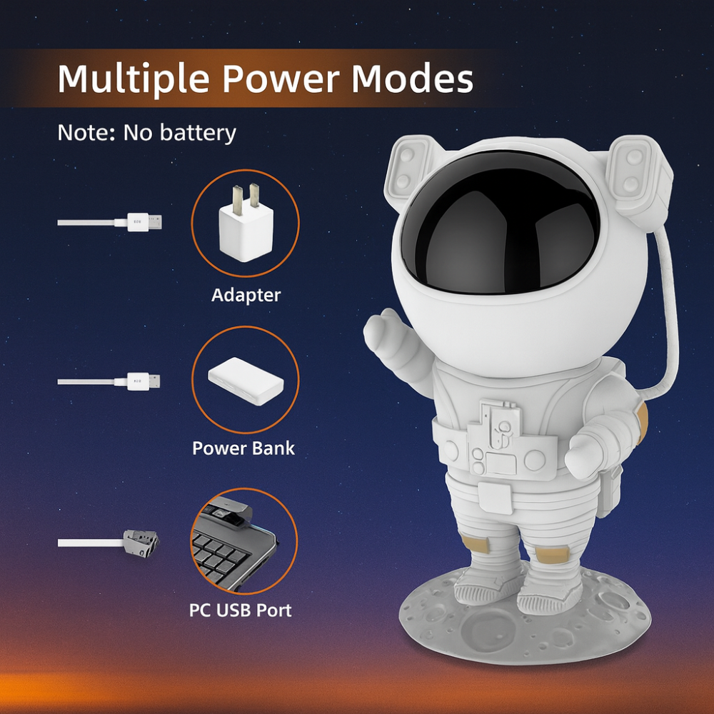 Astronaut Stjernehimmel Projektor - Magisk LED Lampe