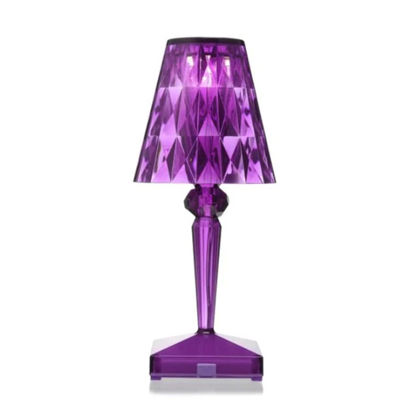 Dekorativ modern bordslampa i kristall med varmvitt ljus E27